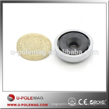 25mm Dia x 7mm Thick x 5mm Sink Ferrite Pot Magnet